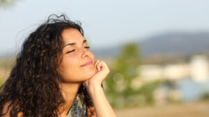 girl practicing mindfulness